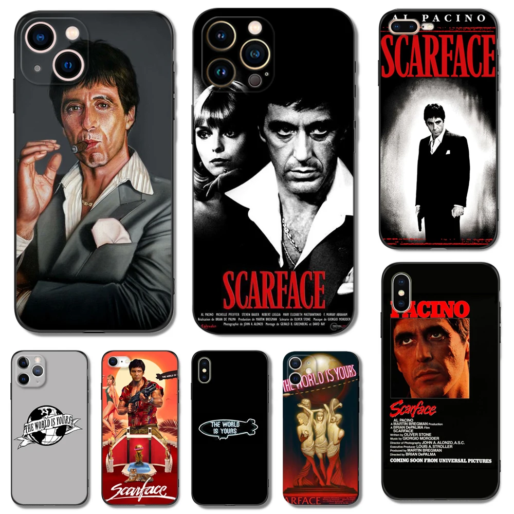Черный чехол из ТПУ для iphone 14 13 12 11 mini pro MAX 5 5s se 2020 6 6s 7 8 plus x 10 XR XS, чехол со шлицей, 1983 Al Pacino