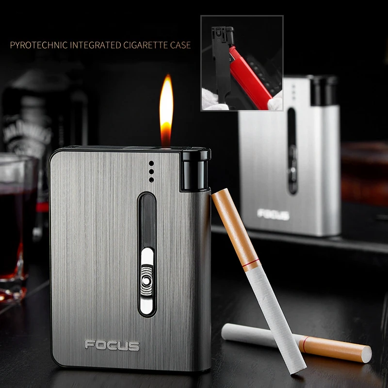 

Cigarette Box Creative Cigarette Case Separate 10PCS Cigarette Case Portable Automatic Cigarette Holder Not Included Lighter