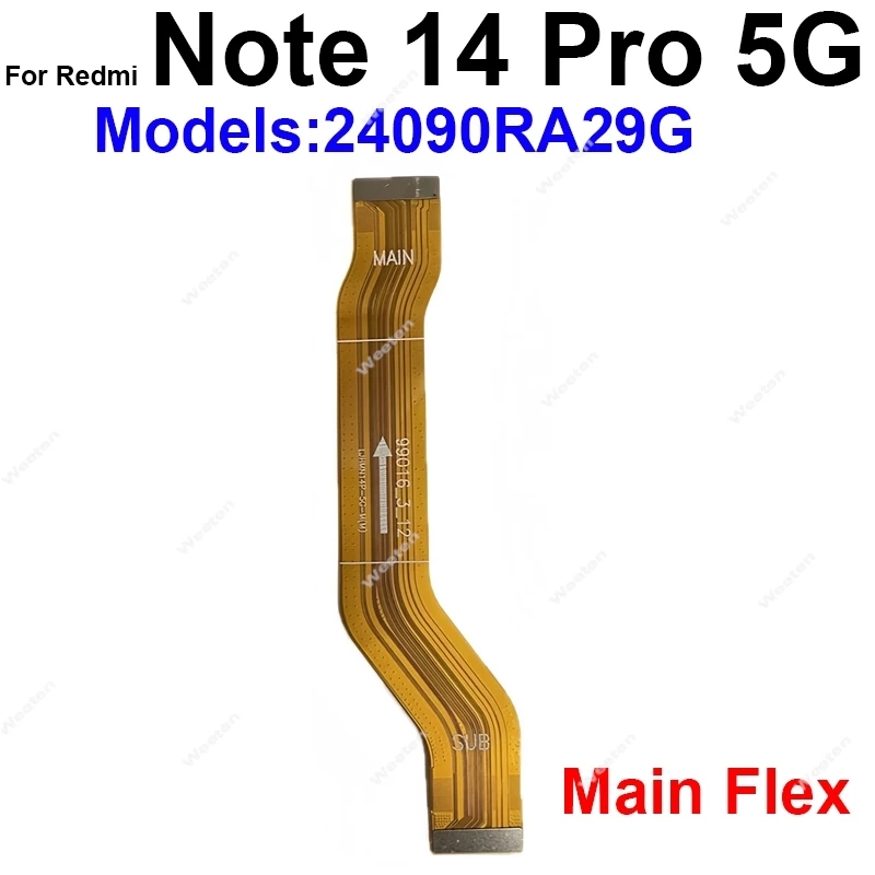 Фото Гибкая лента для материнской платы для Xiaomi Redmi Note 13 13R 14 Pro+ Plus Turbo 3 Turbo 4 Pro 4G 5G, запасные части для гибкого ЖК-кабеля №5