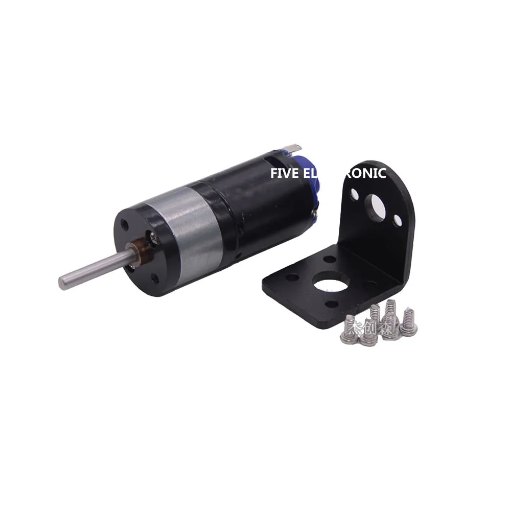 Микро-редукторный двигатель постоянного тока 6В 12В 24В черный 25GA370 большой крутящий момент низкая скорость полностью Металлическая Шестерня для интеллектуального баланса автомобиля/робота/DIY модели