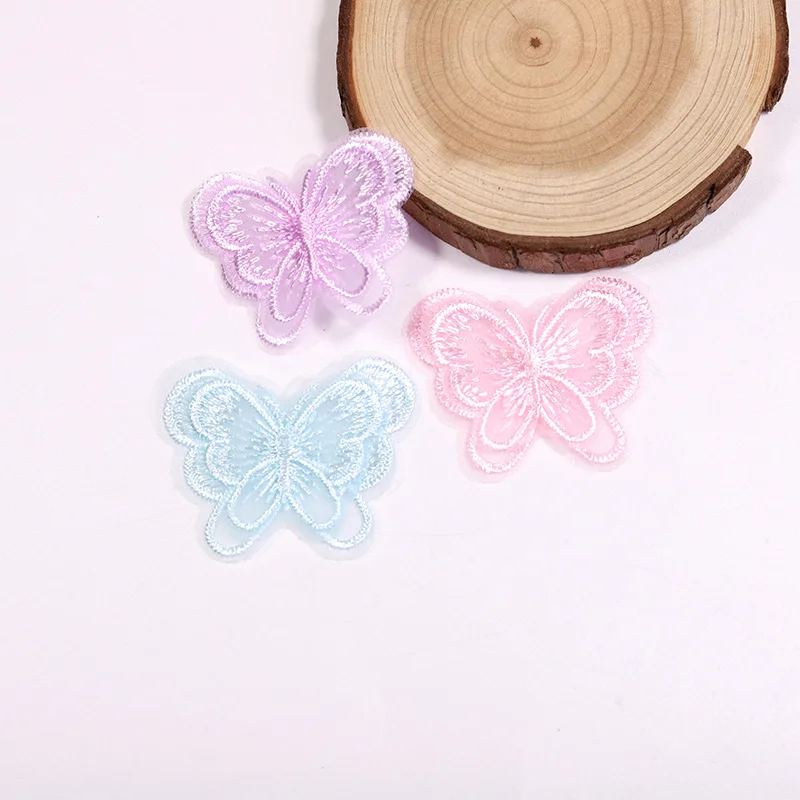 

15PCS Three-dimensional Colourful Butterfly Patch DIY Clothing Hairpin Wedding Mesh Butterfly Accessories