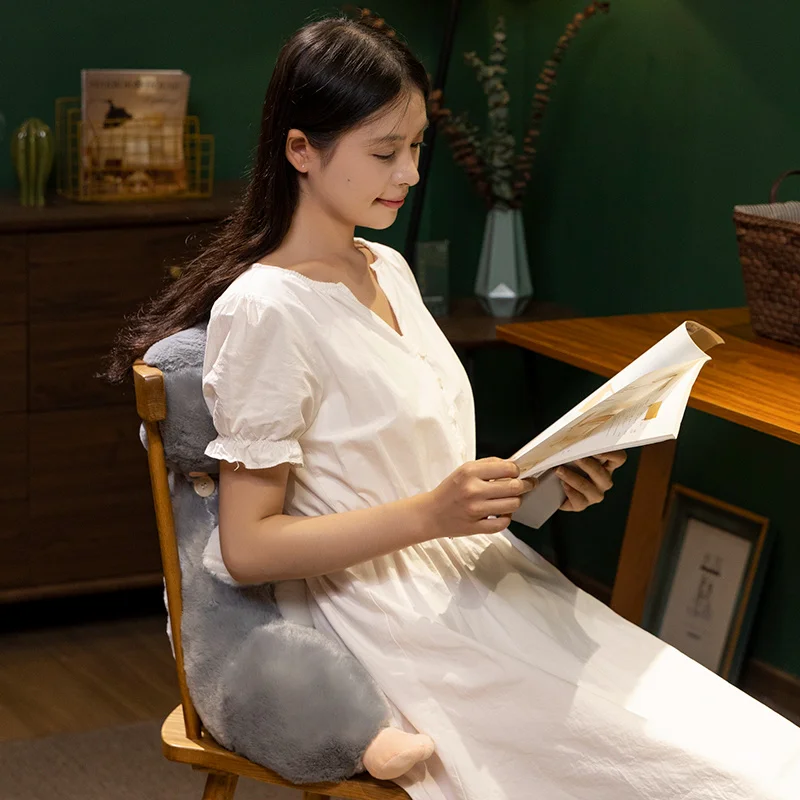 Плюшевое одеяло для офиса очень мягкий мультяшный хомяк 2 в 1 60 см розового и