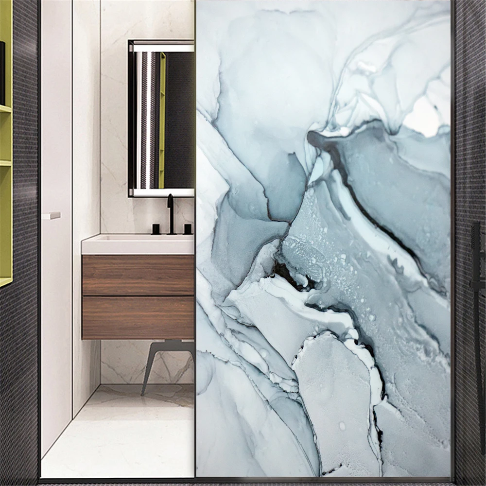 energię prywatności folia okienna dekoracyjne marmurowe tło witraż naklejki na okna bez kleju statyczne przyleganie matowe okienne 03