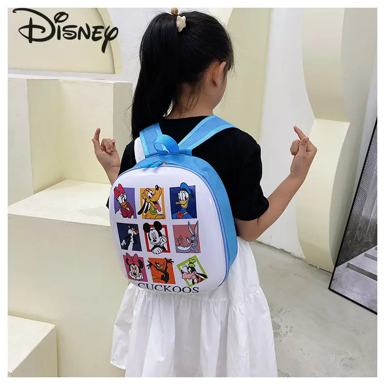 Disney New Children's Backpack Fashion High Quality PVC Eggshell Bag Cartoon Cute Versatile Lightweight Student Backpack