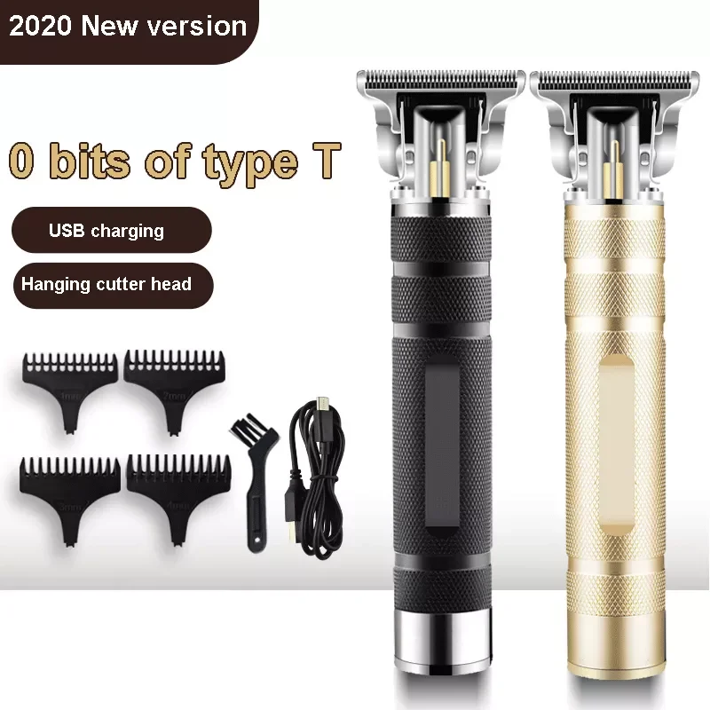 

NEW2023 Portable USB Rechargeable T-type Hair Clipper Professional Cordless Shaver Trimmer Men Barber Hair Cutting Machine