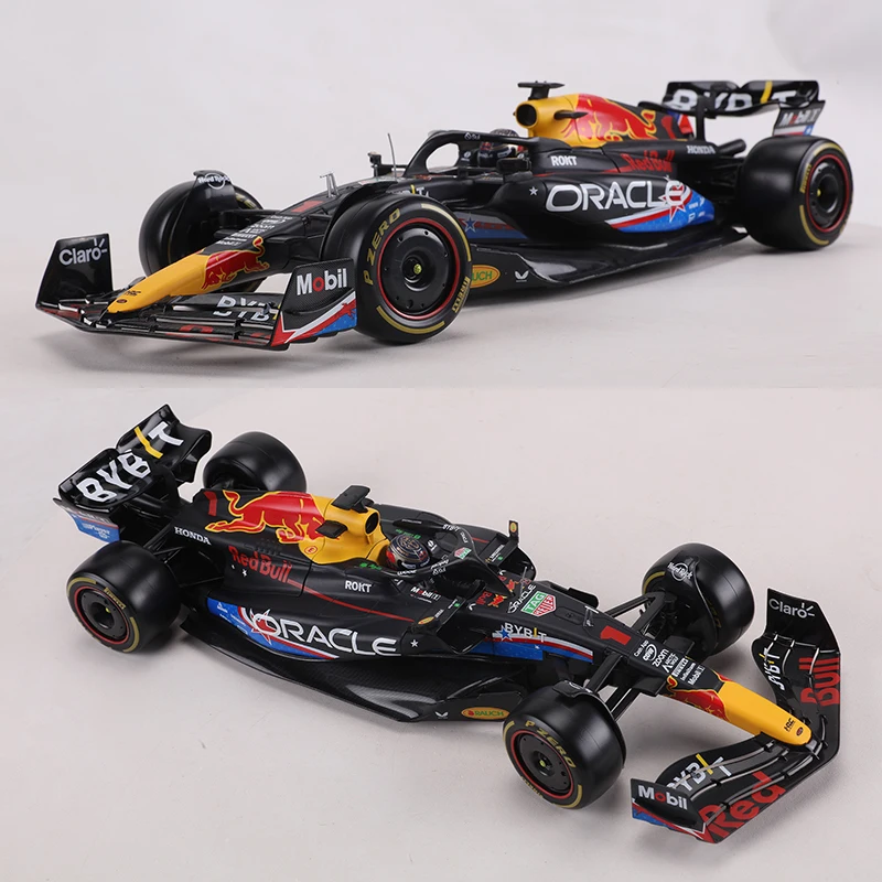 Фото Коллекционная модель автомобиля Burago 1:18 Oracle Red Bull Racing RB19-M.Verstappen №1, литая под давлением, из сплава, люкс, подарок №3