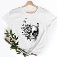 women clothing skull butterfly 90s cute summer short sleeve graphic tee t shirts female ladies fashion casual tshirt clothes