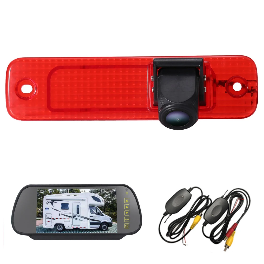 Автомобильная камера заднего вида для парковки с 7-дюймовым зеркалом 2 4 ГГц