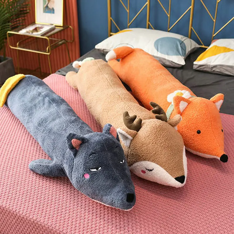 

60-130CM Cute Giant Panda Doll Girl Sleeping Bed Panda Elephant Legs Holding Pillow Fox Plush Toy