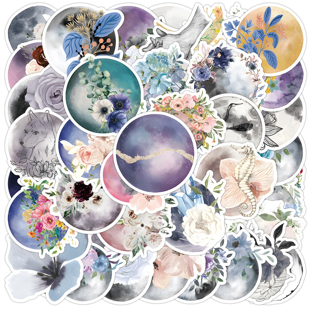 

10/30/50PCS Fun New Universe Blossom Graffiti Waterproof Sticker Personalized Decoration Sticker Laptop Motorcycle Sticker