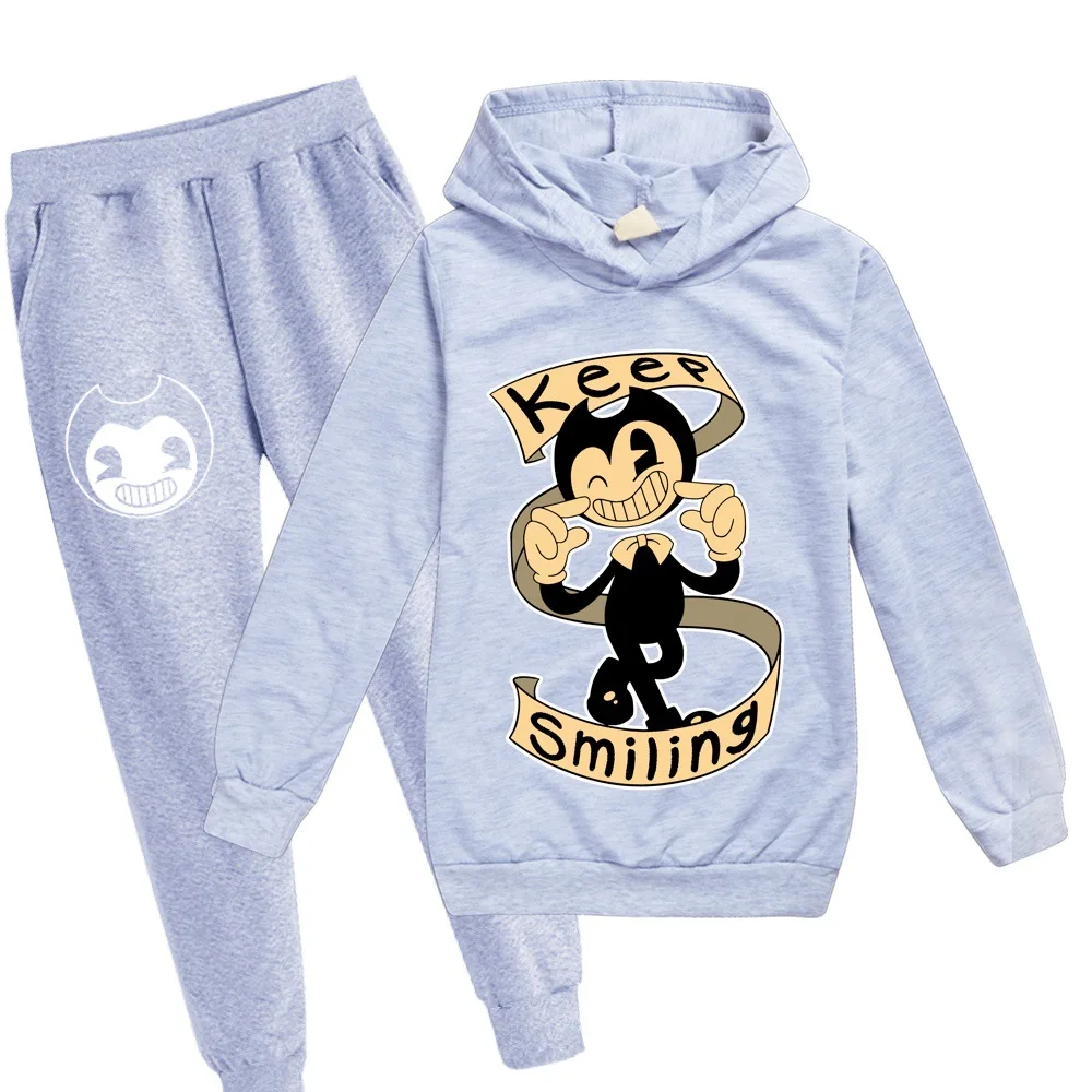 

Bendying and The Ink Machine Clothes Sets Kids Tracksuit Baby Girls Hooded Sweatshirt Pants 2pcs Set Boys Long Sleeve Sportswear