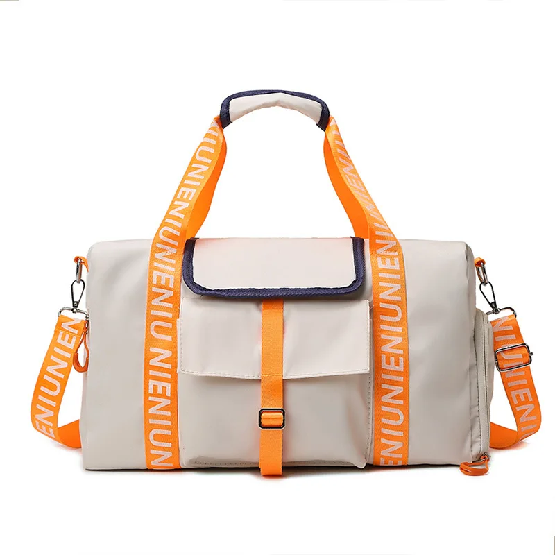 Large Capacity Duffle Bag Women Multi-Function Luggage Handbag Lightweight Travel Bag Sports Gym Bag Travel with Wet Dry Pockets