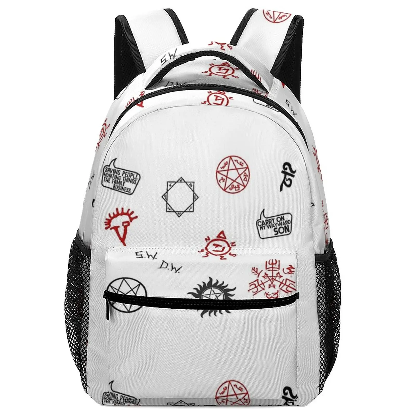 Kawaii Supernatural Sigils And Symbols Fun Preschool Backpacks Girl for Student Kids School Bag for Men Women Teenager Backpack