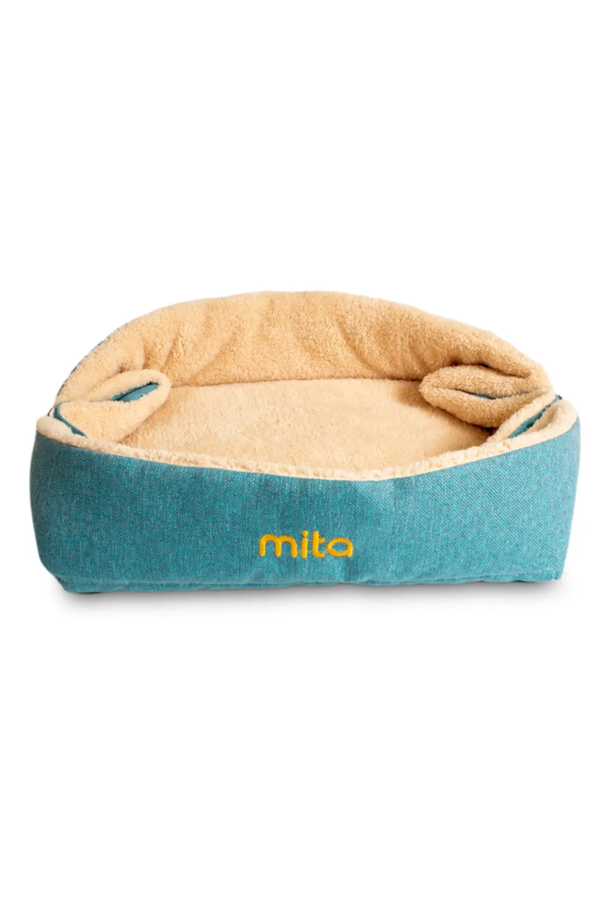 

Rose double sided antiallergic pet bed turquoise-cream