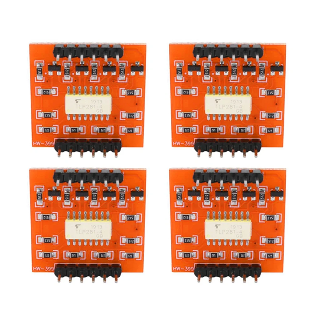 

4Pcs TLP281 4-Channel Optocoupler Isolation Module High and Low Level Extension Board Electronic Building Block Module