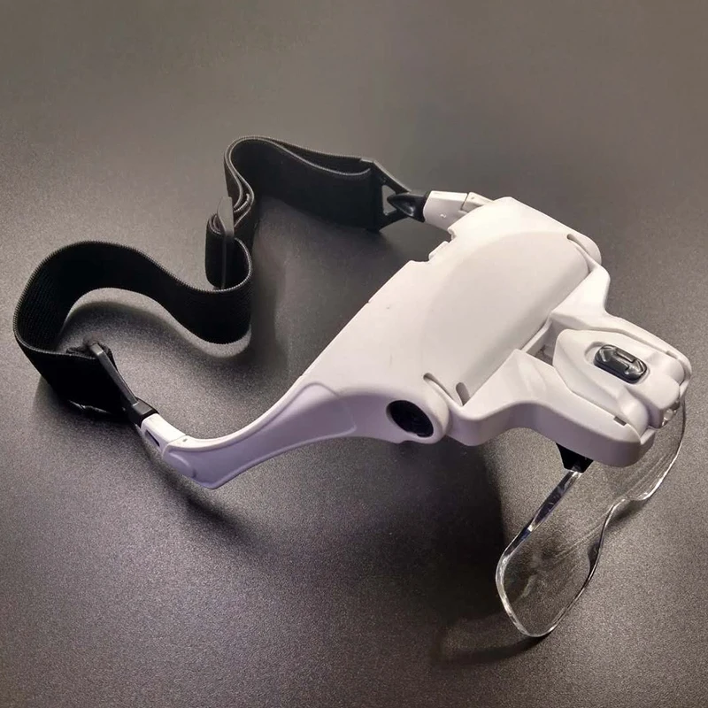 

9892B2 LED Illuminated Head Magnifier Collection 1X 1.5X 2X 2.5X 3.5X With 5 Magnifying Lenses