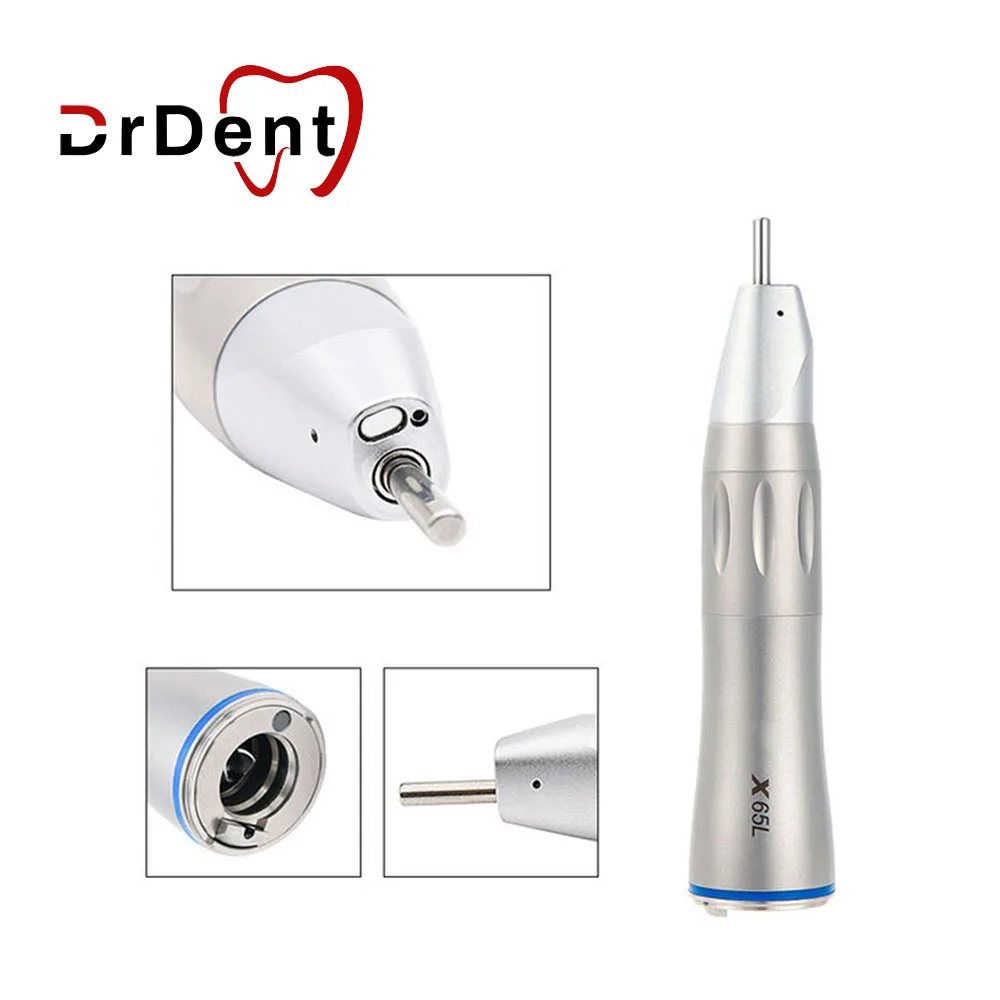 

Drdent Low Speed Dental Handpiece LED Straight Cone /Contra Angle 1:1 X65/X65L/SG65L External Water Spray Optical Fiber stainle