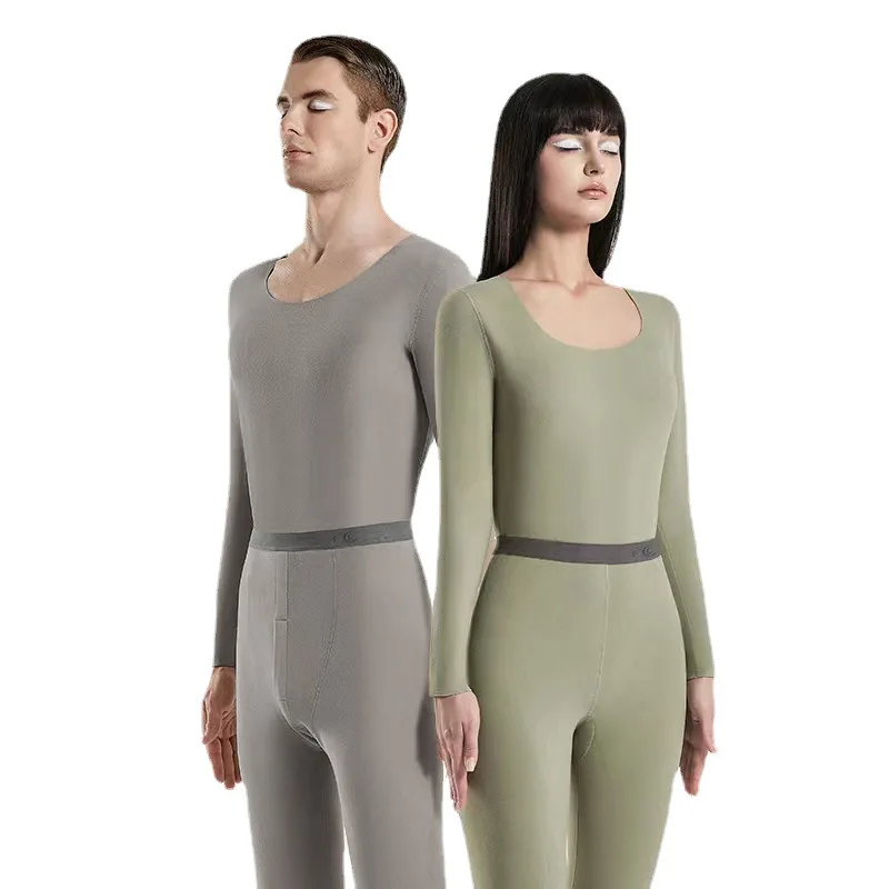 New Antibacterial Thermal Underwear Plastic Waist Slim High Elastic Antistatic Seamless Double-sided Sanding Thermal Underwear