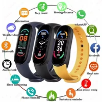 m6 smart watch men women fitness bracelet tracker heart rate monitor waterproof sport smartwatch for xiaomi iphone android 5atm
