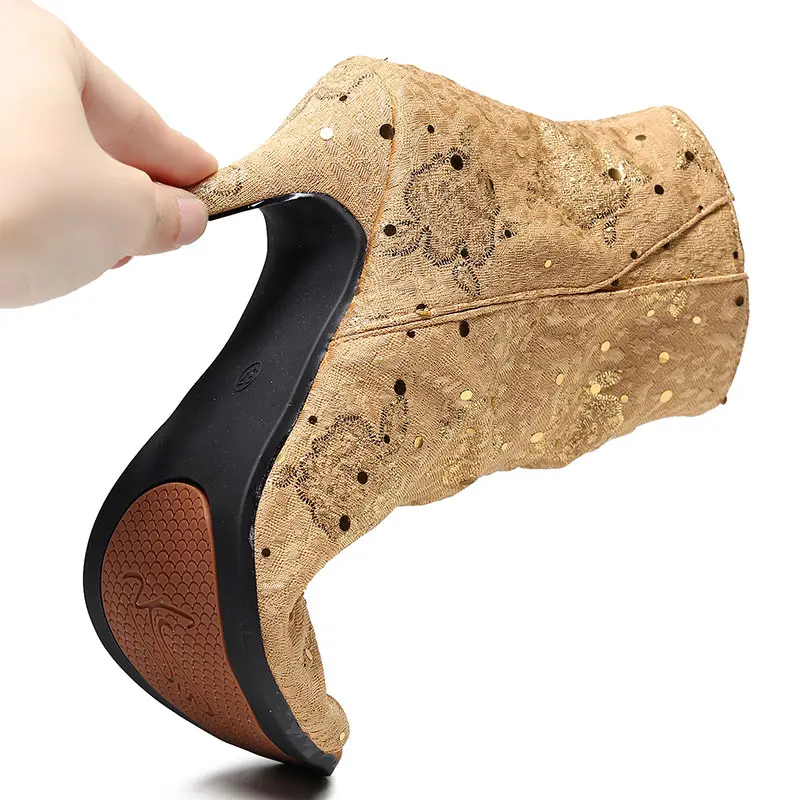 Latin Dance Shoes Women's Latin Tango Ballroom Dance Boots Fashion Party Stilettos Ladies Dancing Shoes Girls Sandals High Boots