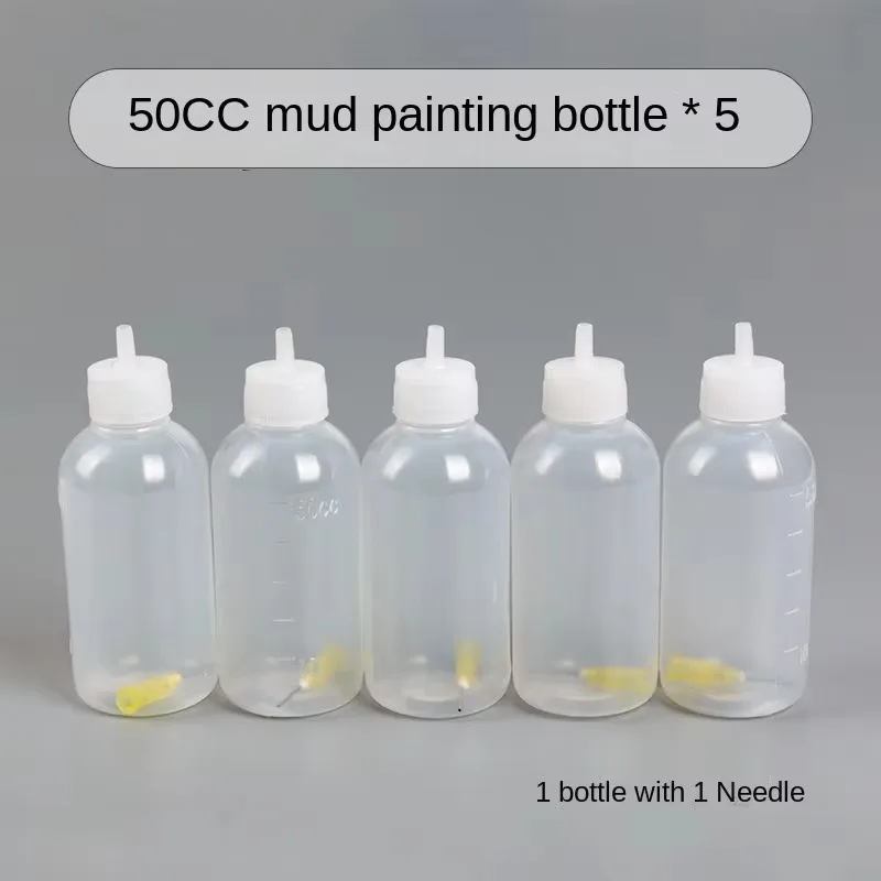 5 бутылок для рисования керамической глины