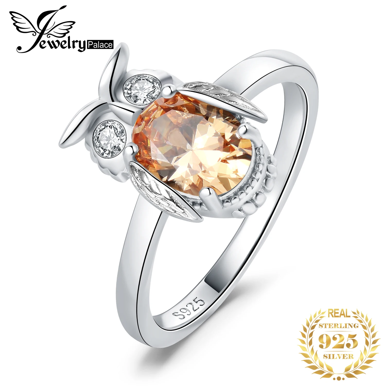 

Женское кольцо из серебра 925 пробы с совами карата