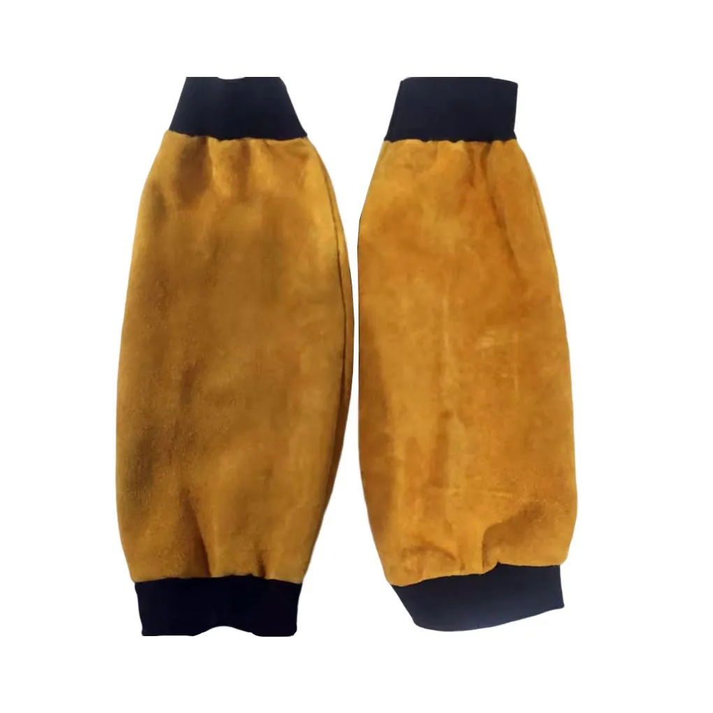 

2Pcs Leather Welding Work Arm Sleeves Safety Flame-Resistant Adjustable Arms Protection Tools Automotive Supplies