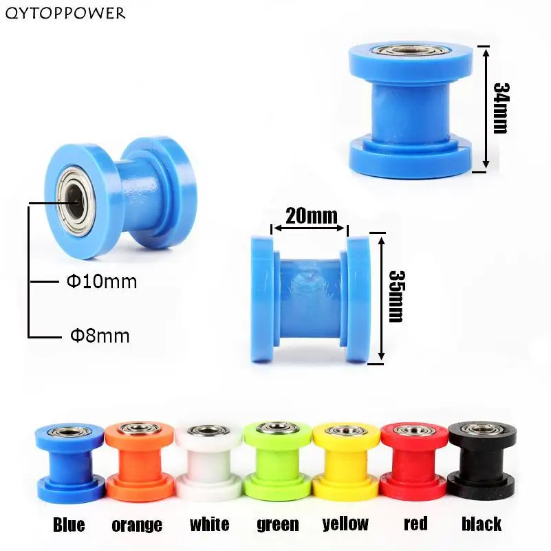 

8/10mm Drive Chain Roller Pulley Wheel Slider Tensioner Wheel Guide For Enduro Motorcycle Motocross PIT Dirt Bike ATV CRF CR XR