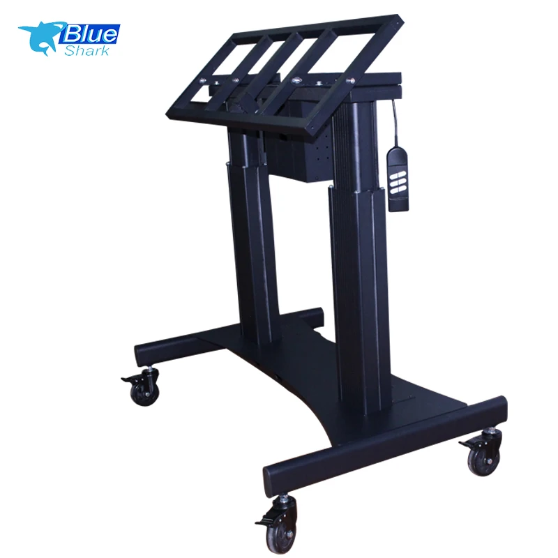 Mobile Tv Cart 90 Degree Folding 40 To 70 Inch Floor Stand Tv Mount Bracket Mobile Cart With Brake Wheel