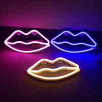 led lip neon lights modeling lamp hanging wall net red room decoration childrens bedroom layout night light