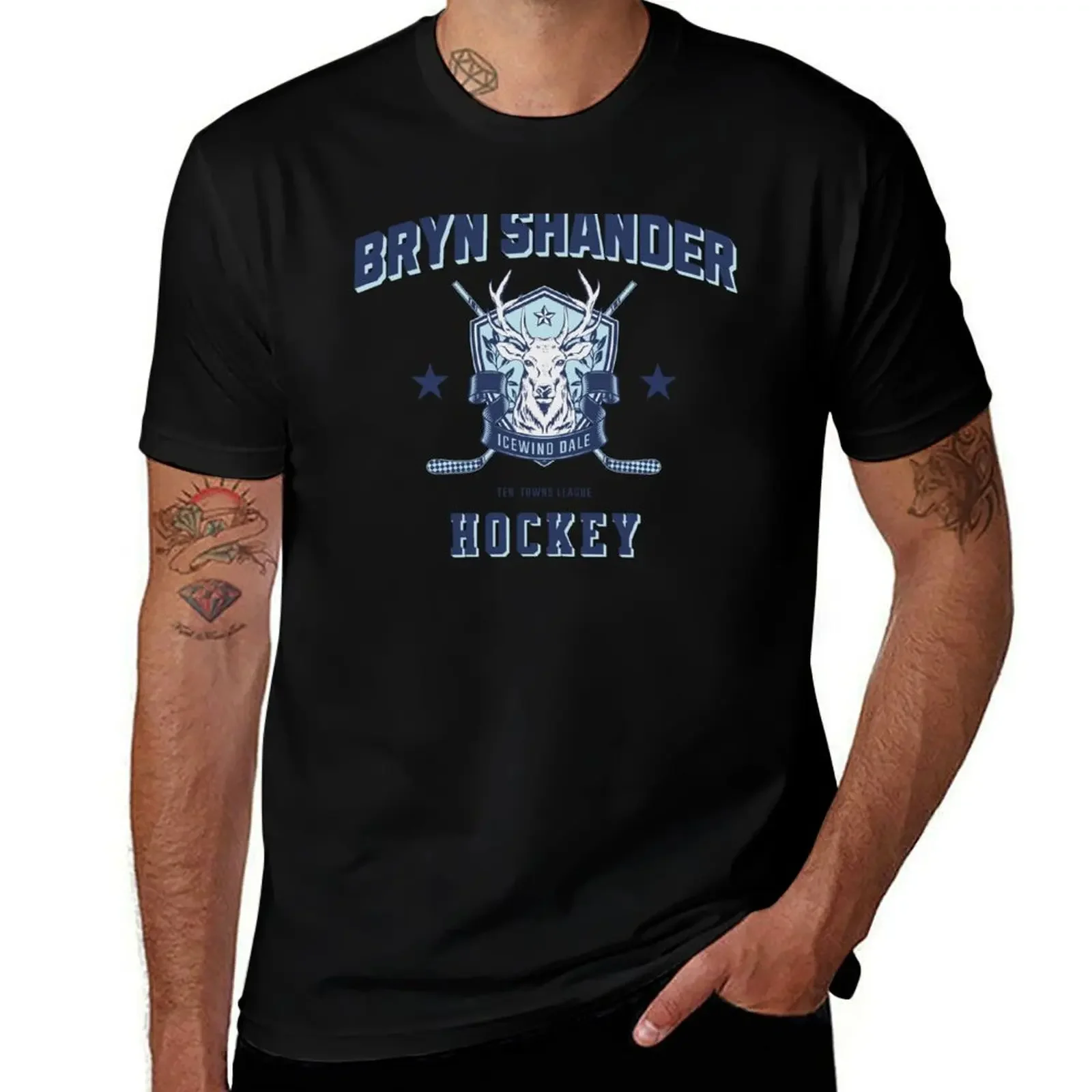Bryn Shander Hockey - Two Blue 2023 футболка роскошные дизайнерские мужские рубашки с графикой