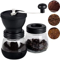 manual coffee grinder hand top quality stainless steel fortified glass ceramic core adjustable grinder make fresh for coffee