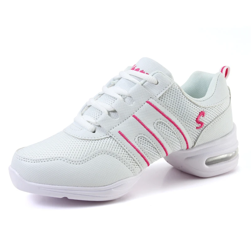 

Lightweight Soft Bottom Jazz Dance Shoes Women Profession Modern Casual Baskets Sneakers Ladies Cushioning Gym Square Shoes