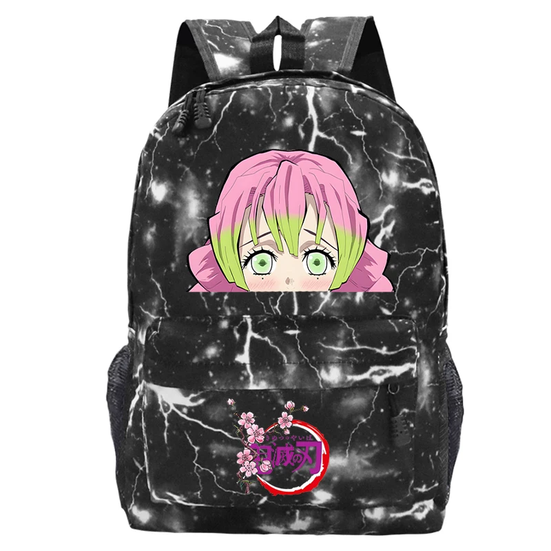 

Boys Girls Demon Slayer School Bag Fashion Anime Kanroji Mitsuri Teenager Laptop Bags Harajuku Comic Yaiba Unisex Backpacks