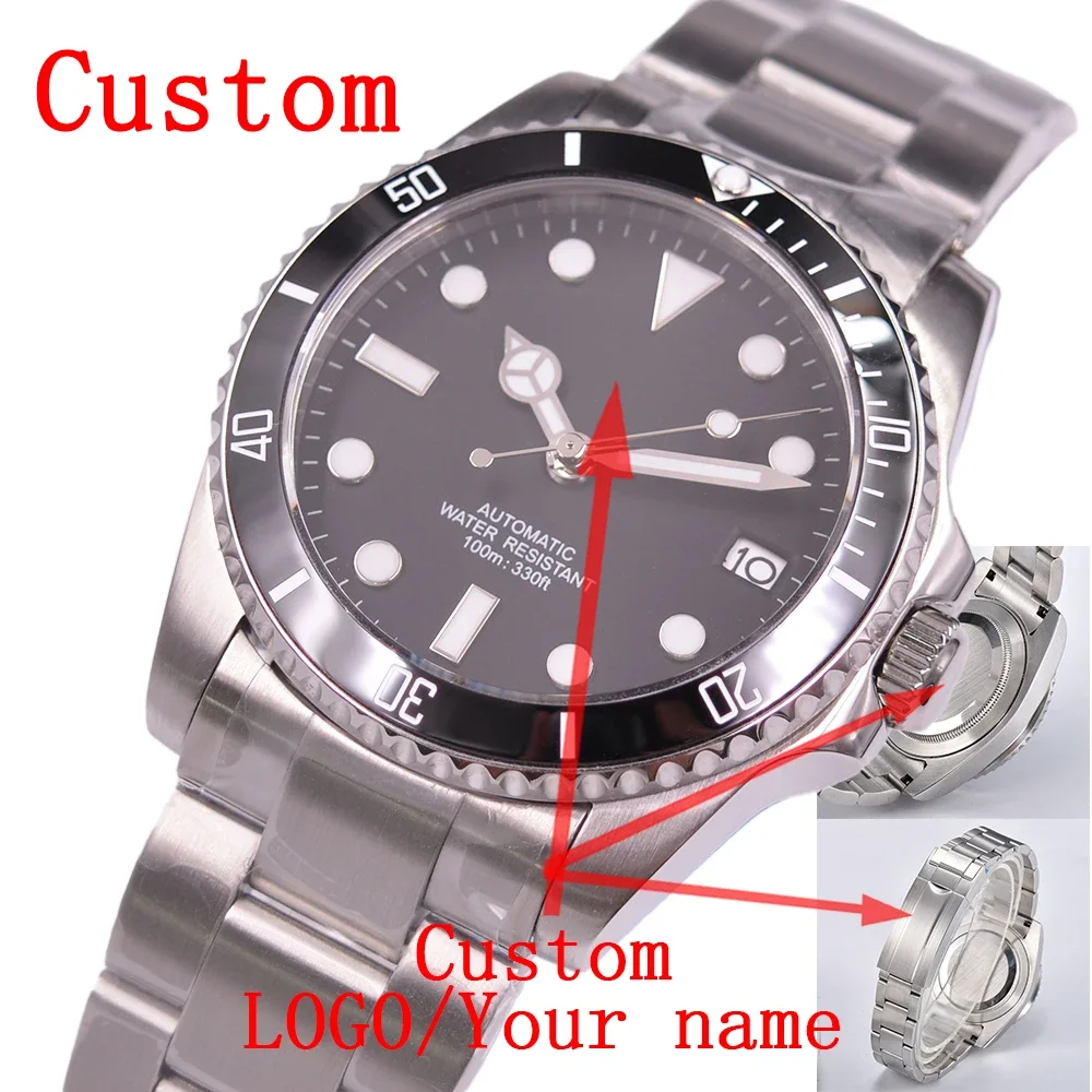 Мужские классические деловые механические часы DEBERT 36 мм NH35a с автоматическим