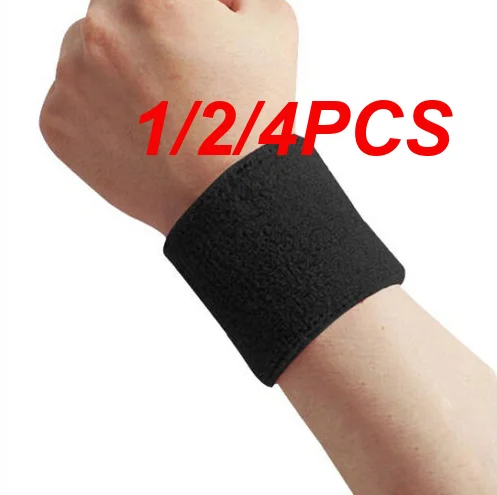 

1/2/4PCS Wristbands Sport Sweatband Hand Band Sweat Wrist Support Brace Wraps Guards For Gym Volleyball Basketball Hot