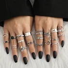 Набор колец в винтажном стиле для мужчин и женщин, серебряные кольца в виде змеи, бабочки с покрытием из серебра 2022 пробы, Подарочная бижутерия