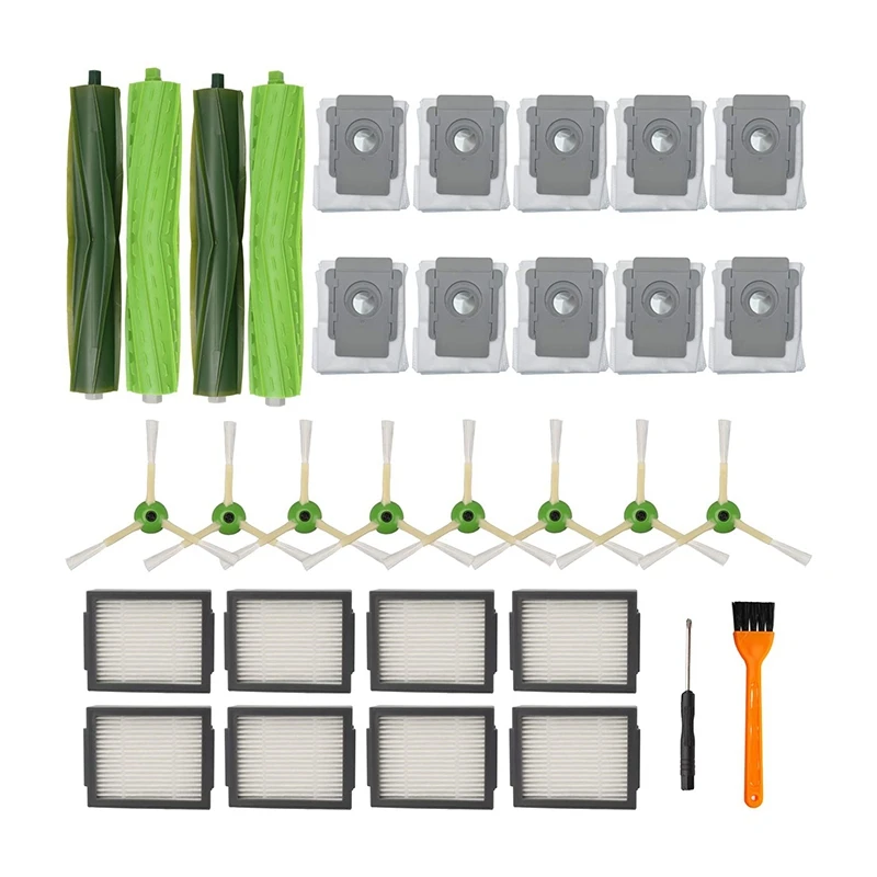 

Replacement Parts For Irobot Roomba I7 I7+ I8 I3 I6+ Plus E5 E6 E7 Vacuum, Brush HEPA Filters Edge-Sweeping Brushes Bags