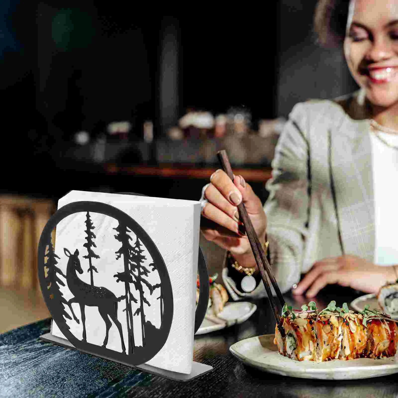 Декор пятнистый олень держатель для салфеток хранения поднос ванной комнаты