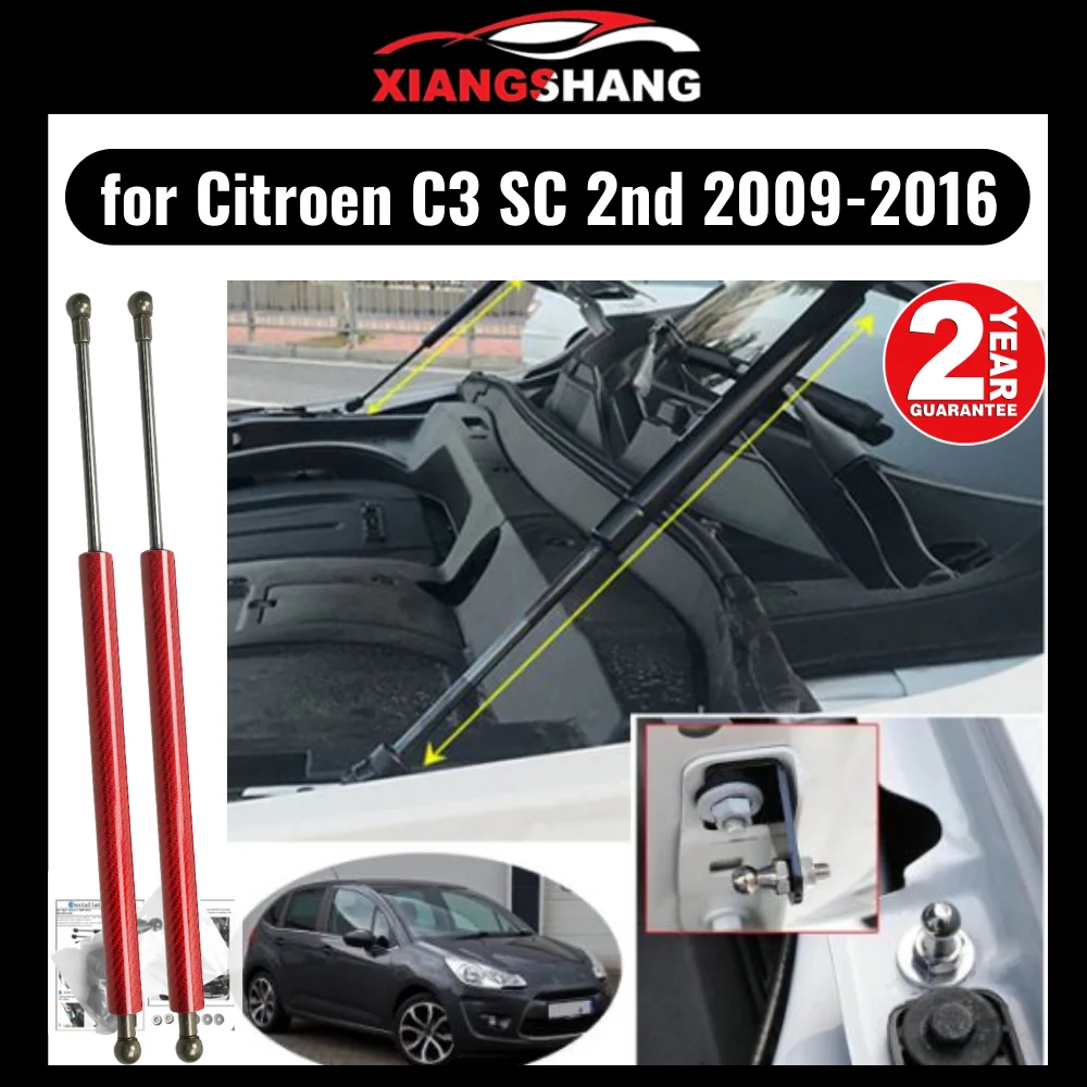 

Auto Front Hood Bonnet Modify Gas Struts for 2009-2017 Citroen C3 Picasso Damper Shock Lift Support