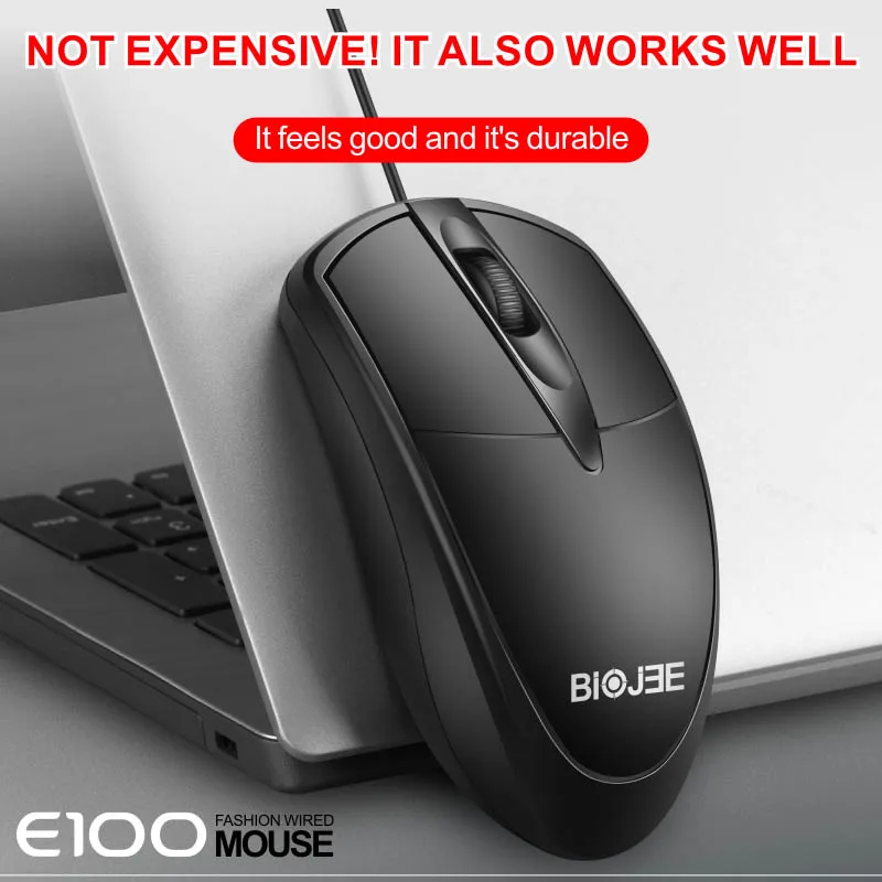 Проводная игровая USB-мышь E100 проводная мышь эргономичная 1000 точек на дюйм колесо