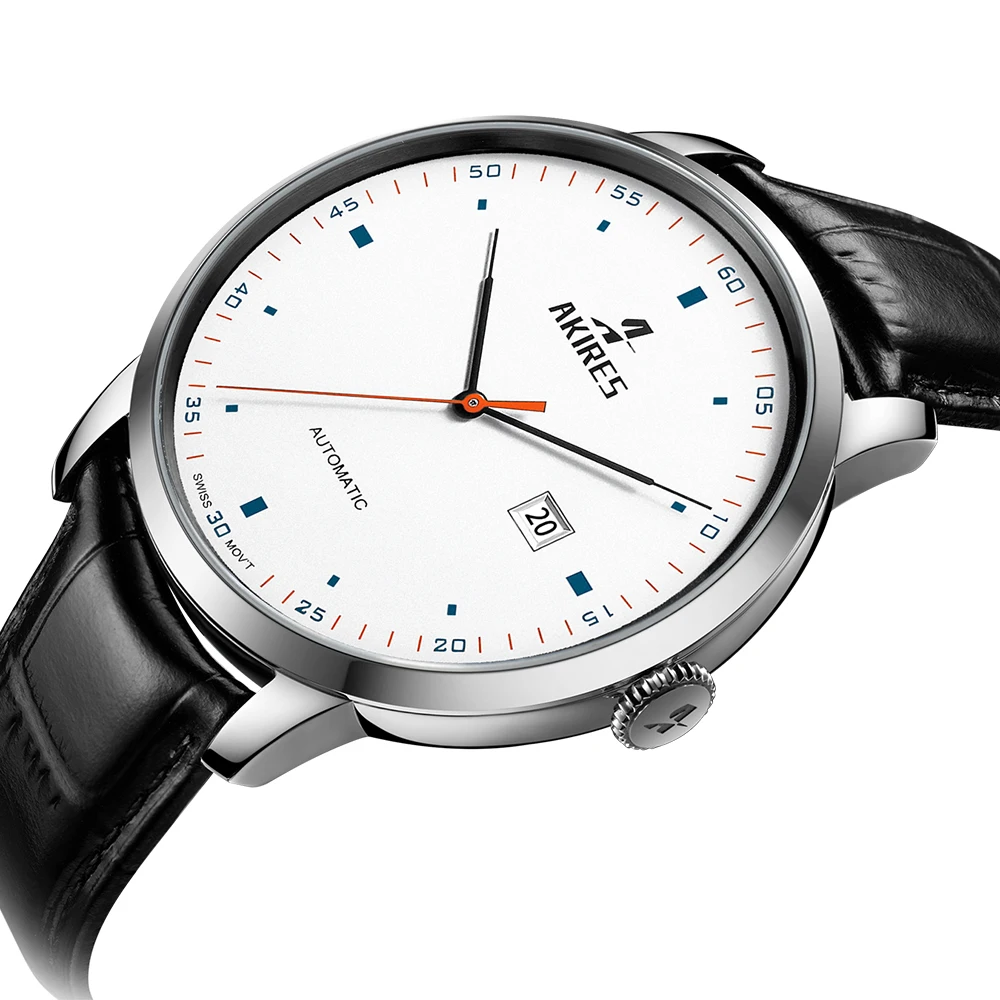

Men'watch Self Winding Mechanical Wristwatch Business 45mm Stainless Steel Sapphire Crystal Bauhaus Watches PT5000