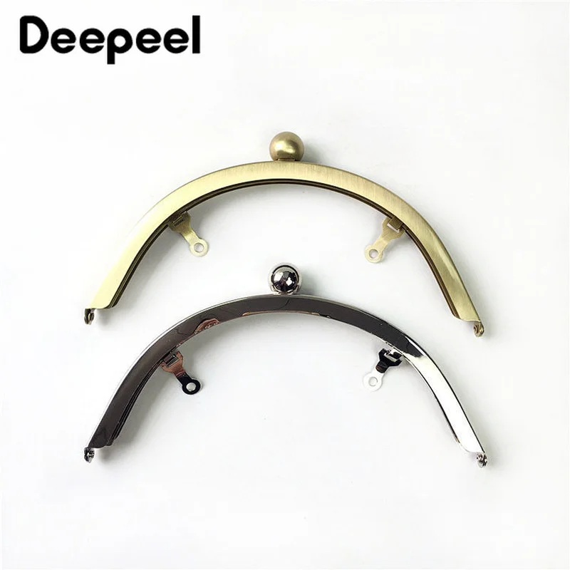 

2Pcs Deepeel 19cm Metal Bag Handles Hanbag Sewing Brackets Purse Frames Kiss Clasp DIY Top Bags Handle Sew Wallet Accessories