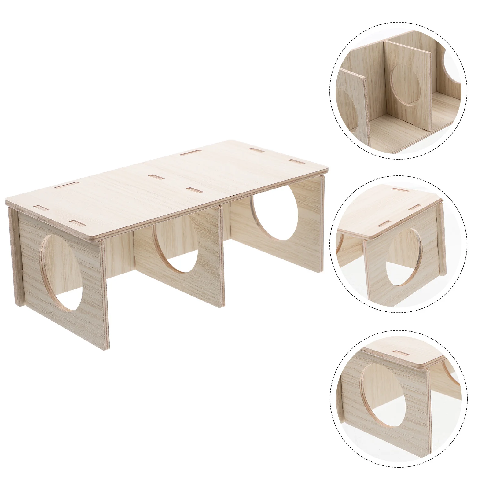 

Hamster Solid Wood House Cage Decor Sports Accessories Wooden Cabin Mouse Habitats Small Pet Toy Exercise Gerbil Hide