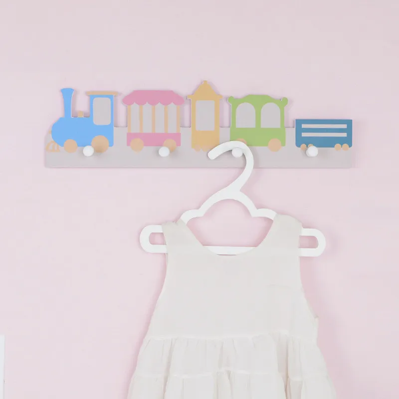 

Настенный крючок для хранения, деревянный декоративный крючок для хранения пальто, крючок для хранения, мультяшный скандинавский органайз...