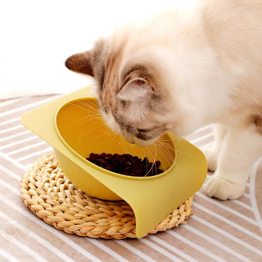 

Cats Bowl Non-Skid 15 Degree Inclined Design Smooth Edges Large Capacity Holder Food Grade Pet Food Feeder Bowl Pet Supplies