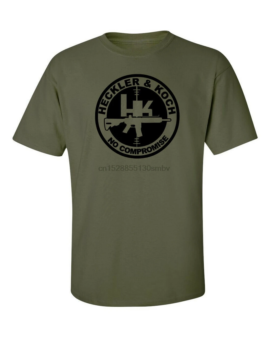 

Heckler Koch No Compromise Black Logo Tops Tee T Shirt 2nd Amendment Pro Gun Rights Rifle Birthday Gift Tops T-Shirt