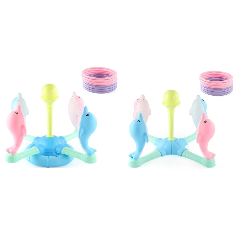

Happyy baby Ring Toss Dolphin Throwing Game Family Kids Early Learning Sensory Toy Baby Gift