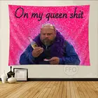 Bertramon my Queen Meme гобелен, забавные гобелены, настенные украшения для вечевечерние НКИ, колледжа, общежития, художественный плакат, украшение для дома