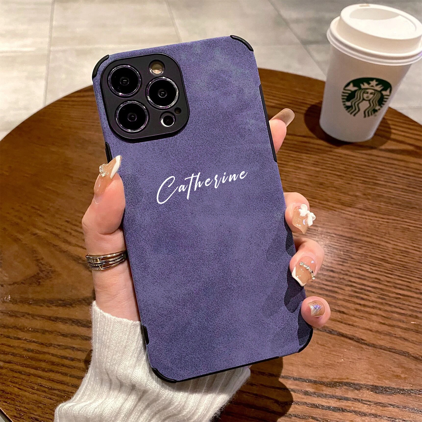 14 Pro Max DIY Name Case Personalised Customized Soft Lambskin Leather Luxury Cover For iPhone 11 12 13 14 Pro Max Gifts
